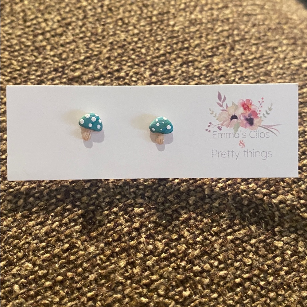 Cute Mushroom Stud Earrings handmade